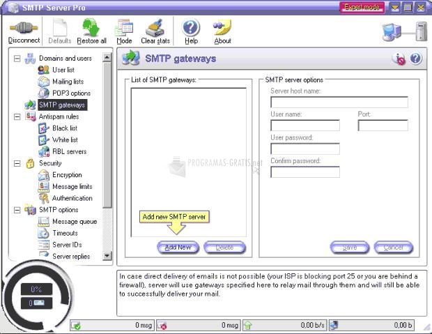 Pantallazo SMTP Server Pro
