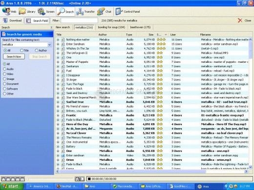 Descargar Ares 2.4.4b Gratis Para Windows