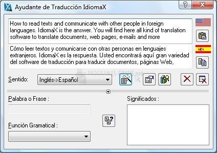 Pantallazo Ayudante de Traduccion IdiomaX
