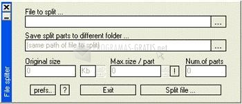 Pantallazo Webxpace File Splitter