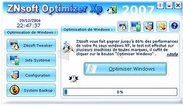 Pantallazo ZNsoft Optimizer XP 2007