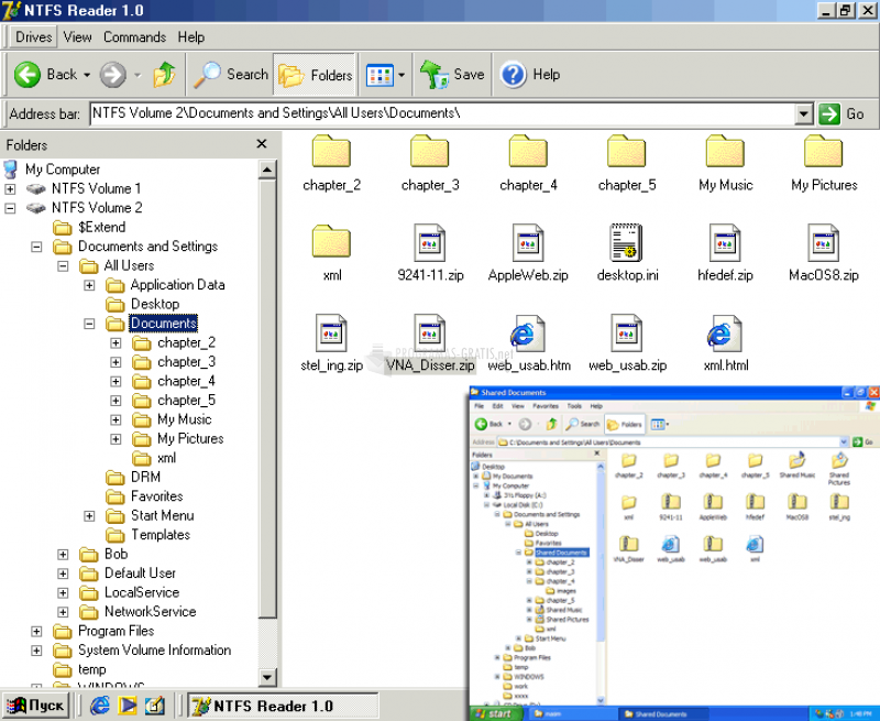 Captura DiskInternals NTFS Reader