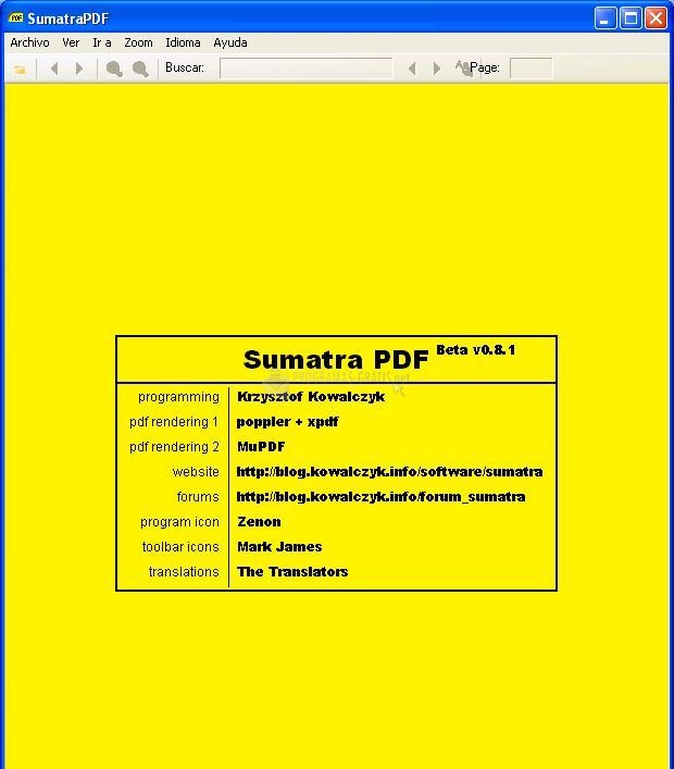 Pantallazo Sumatra PDF