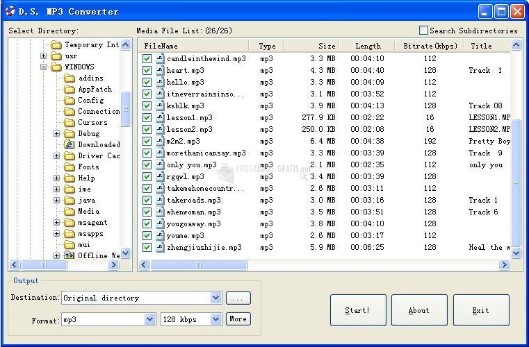 Pantallazo DS MP3 Converter