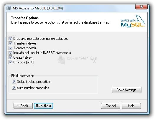 Screenshot Access To MySQL