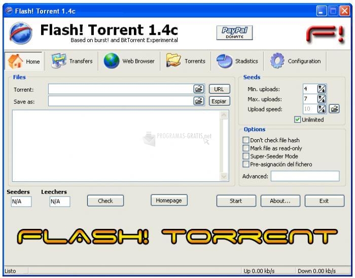 Pantallazo Flash Torrent