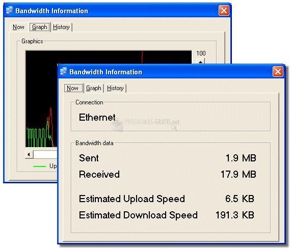Pantallazo Batch Bandwidth Monitor