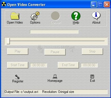Pantallazo Open Video Converter