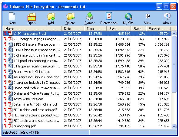 Pantallazo Tukanas File Encryption