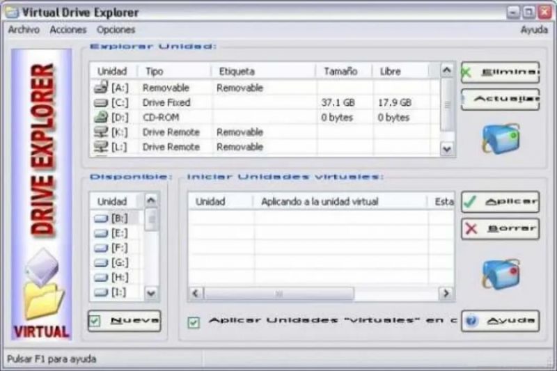 Pantallazo Virtual Drive Explorer