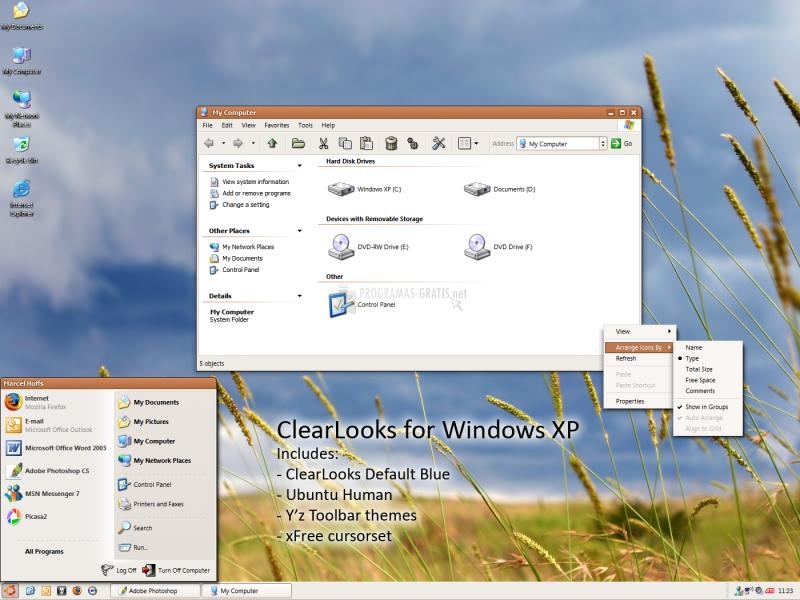 Pantallazo ClearLooks for Windows XP