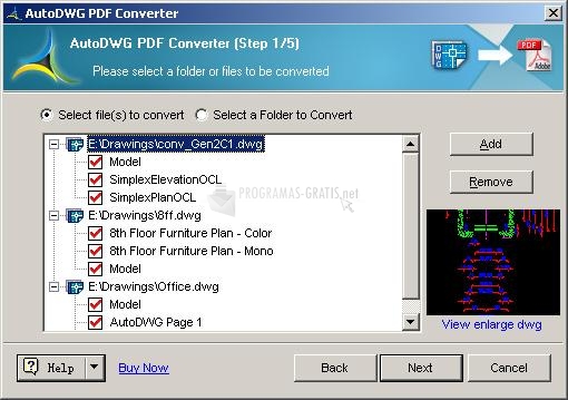 Pantallazo AutoDWG DWG to PDF Converter