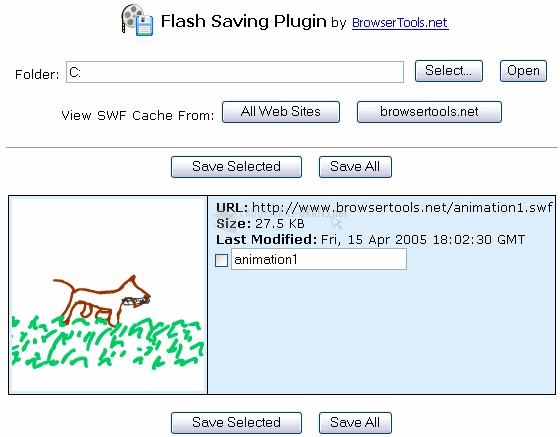 Pantallazo Flash Saving Plugin