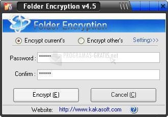 Pantallazo Folder Encryption