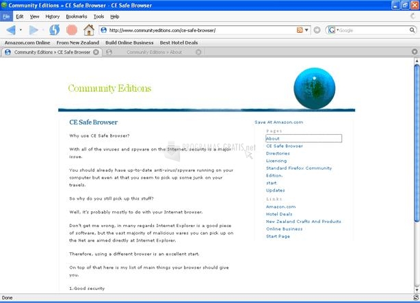 Pantallazo CE Safe Browser