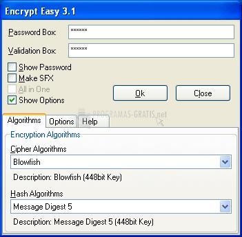Pantallazo Encrypt Easy