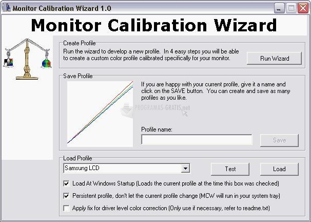 Pantallazo Monitor Calibration Wizard