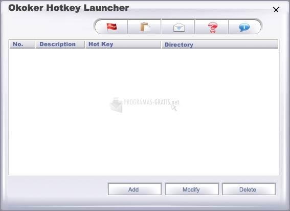 Pantallazo Okoker HotKey Launcher