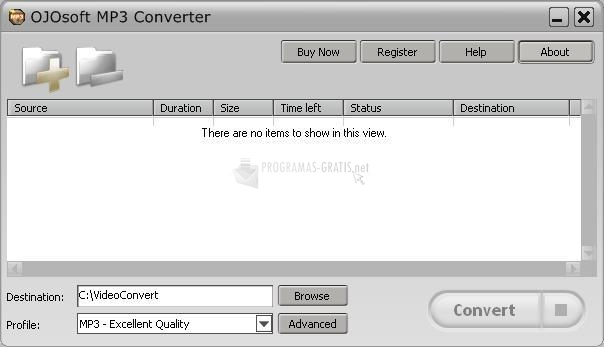 Pantallazo OJOsoft MP3 Converter