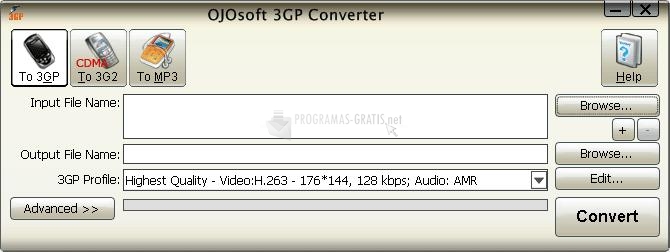 Pantallazo OJOsoft 3GP Converter