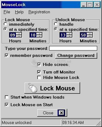 Pantallazo Mouse Lock