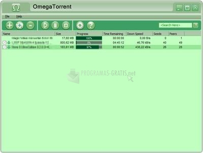 Pantallazo OmegaTorrent