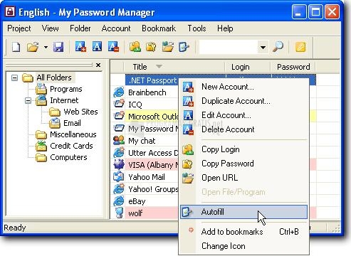 Pantallazo My Password Manager