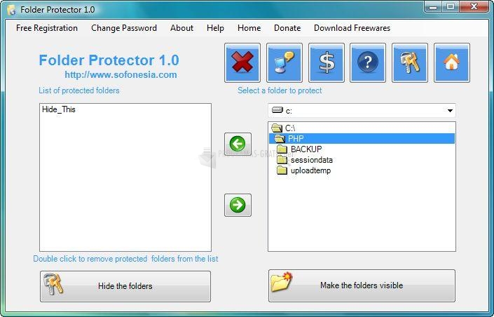 Pantallazo Sofonesia Folder Protector