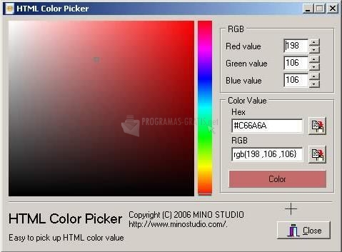 Pantallazo HTML Color Picker