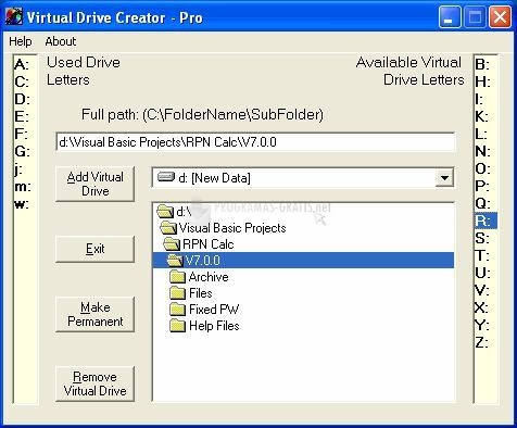 Pantallazo Virtual Drive Creator