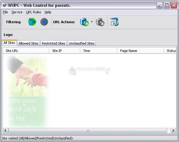 Pantallazo Web Control for Parents