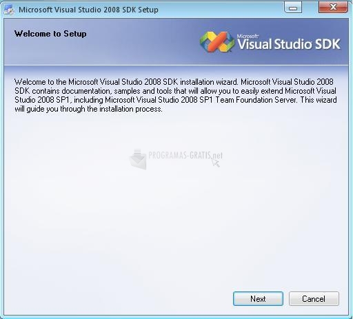 Pantallazo Visual Studio 2008 SDK