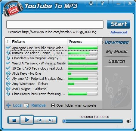 Pantallazo Apowersoft YouTube to MP3