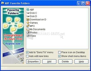 Pantallazo ABF Favorite Folders