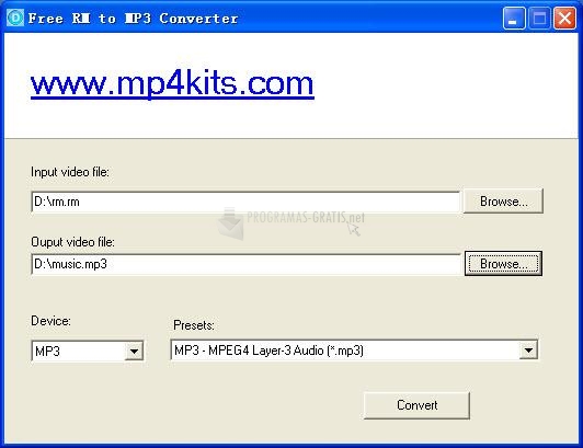 Pantallazo Doremisoft RM to MP3 Converter
