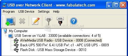 Pantallazo USB Over Network
