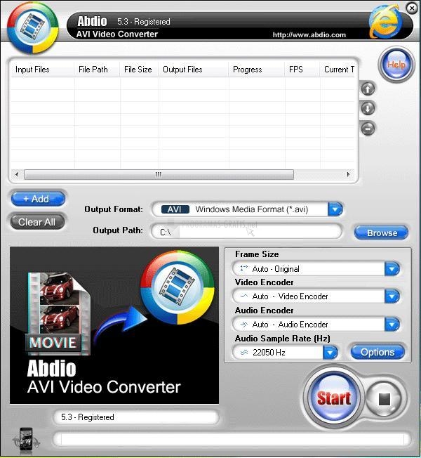 Pantallazo Abdio AVI Video Converter