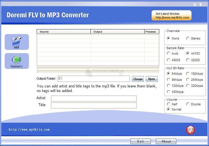 Pantallazo Doremisoft FLV to MP3 Converter