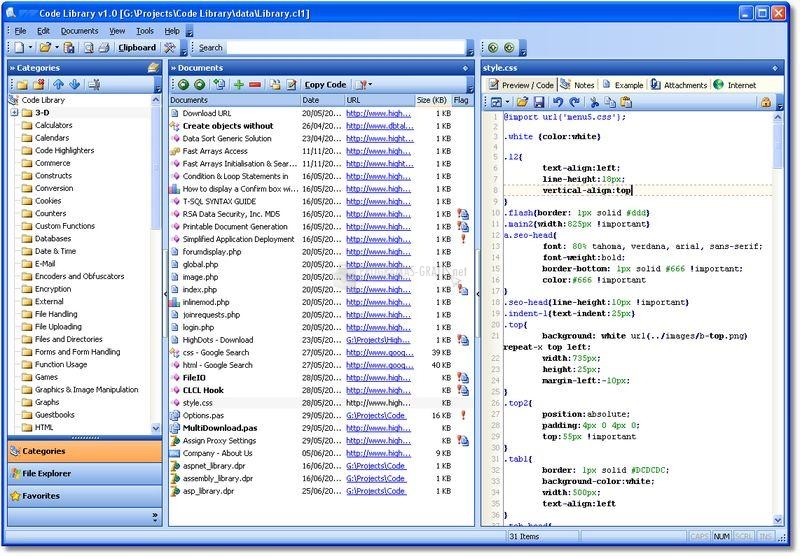 Pantallazo Source Code Library
