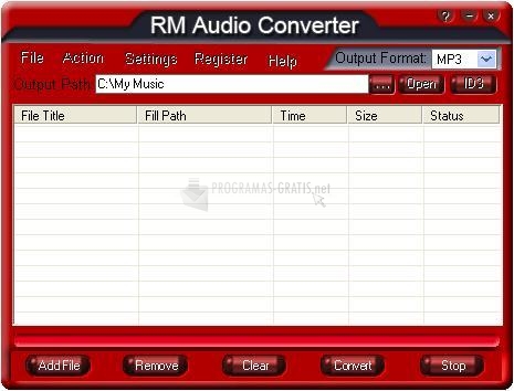 Pantallazo RM Audio Converter