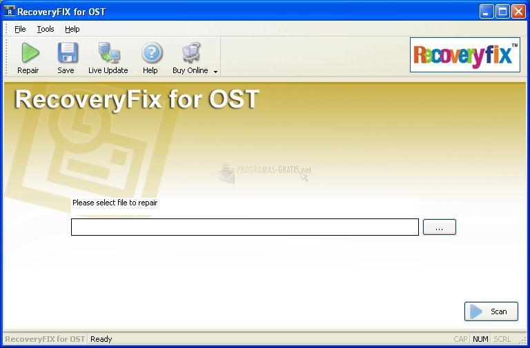 Pantallazo RecoveryFix for OST