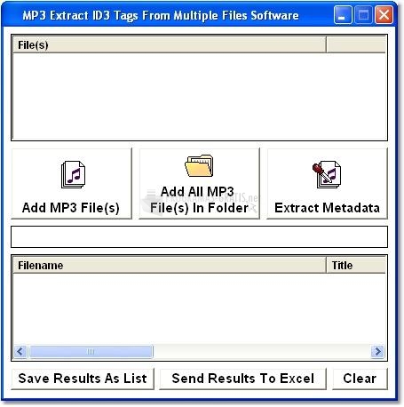 Pantallazo MP3 Extract ID3 Tags From Multiple Files