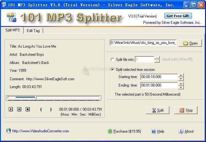 Pantallazo 101 MP3 Splitter