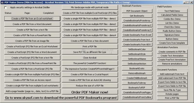 Pantallazo PDF Maker DLL