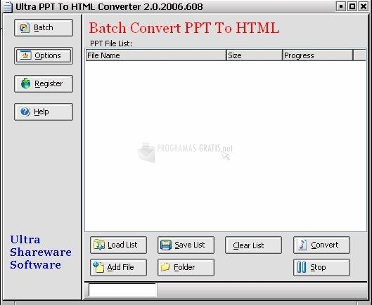 Pantallazo Ultra PPT To HTML Converter