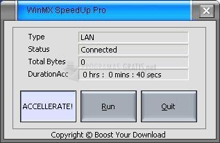 Pantallazo WinMX SpeedUp Pro