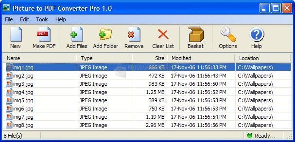 Pantallazo Picture to PDF Converter Pro