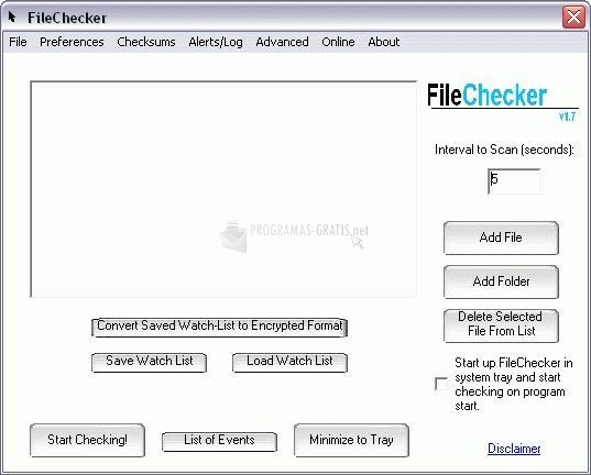 Pantallazo File Checker