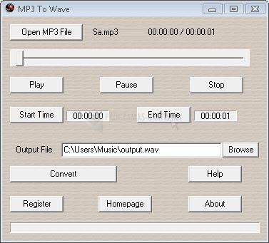 Pantallazo MP3 to WAVE
