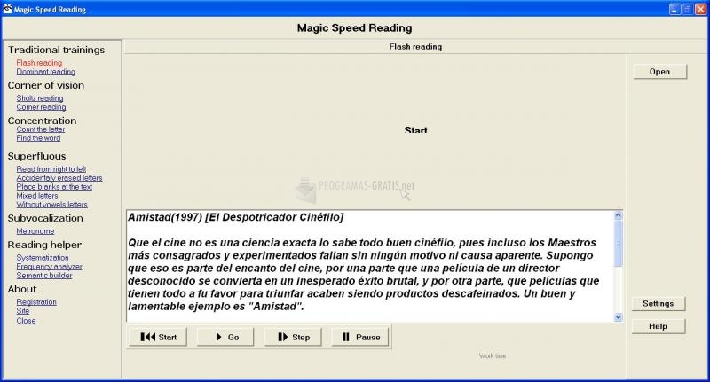 Pantallazo Magic Speed reading